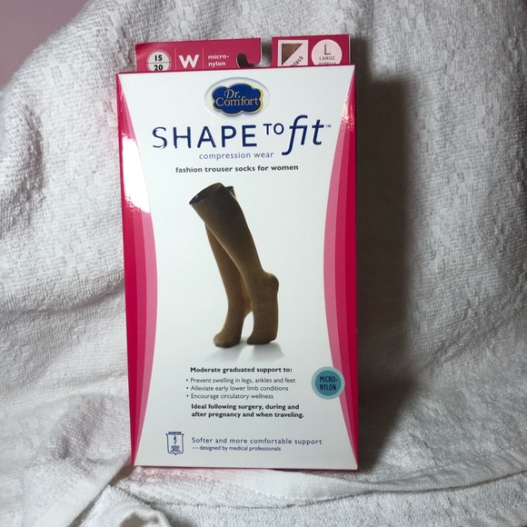 Dr. Comfort shape to fit compression wear fashion trouser sock 15-20 mmHg black - Picture 1 of 7
